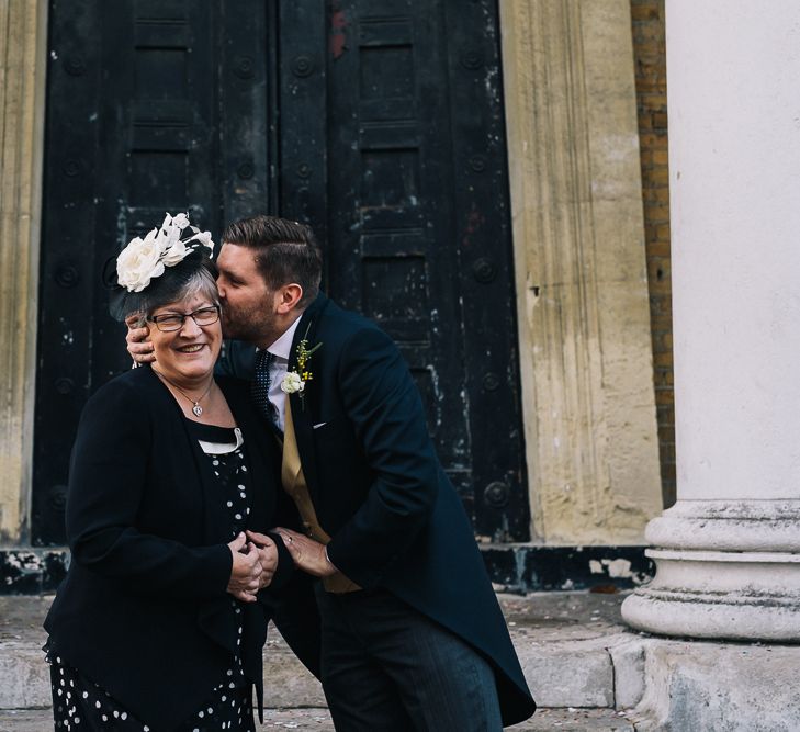 Bride In Bespoke Wedding Dress & Bridesmaids In Black For A Stylish East London Wedding