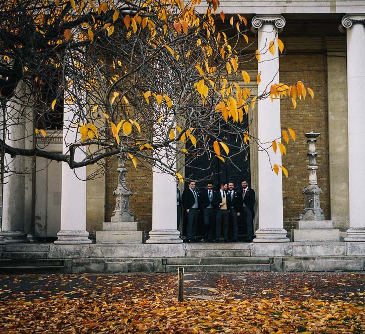 Bride In Bespoke Wedding Dress & Bridesmaids In Black For A Stylish East London Wedding