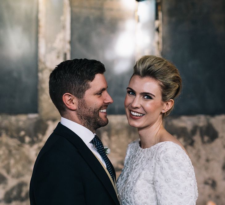 Bride In Bespoke Wedding Dress & Bridesmaids In Black For A Stylish East London Wedding