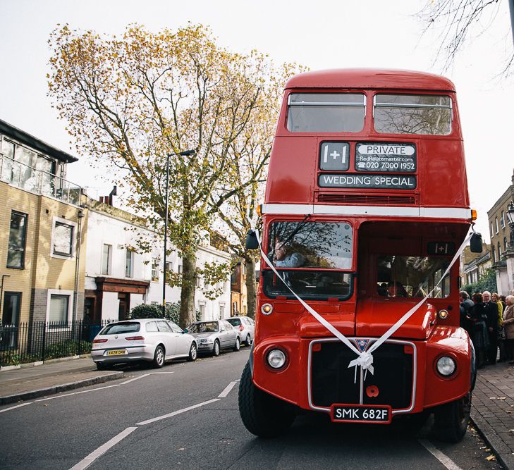 Red London Bus Wedding Transport