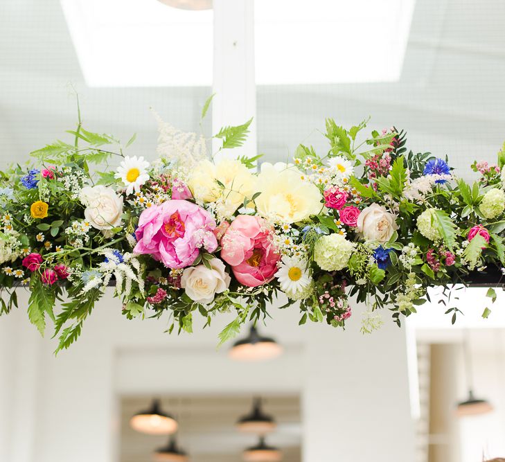 Wild Flower & Pink Peony Floral Arch to St JOHN Restaurant & Bar