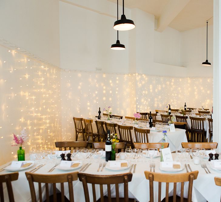 Fairy Light Backdrop at St JOHN Restaurant & Bar in Clerkenwell London