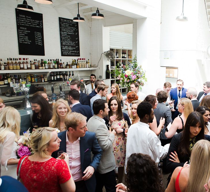 Wedding Guests at St JOHN Restaurant & Bar Clerkenwell Wedding Venue