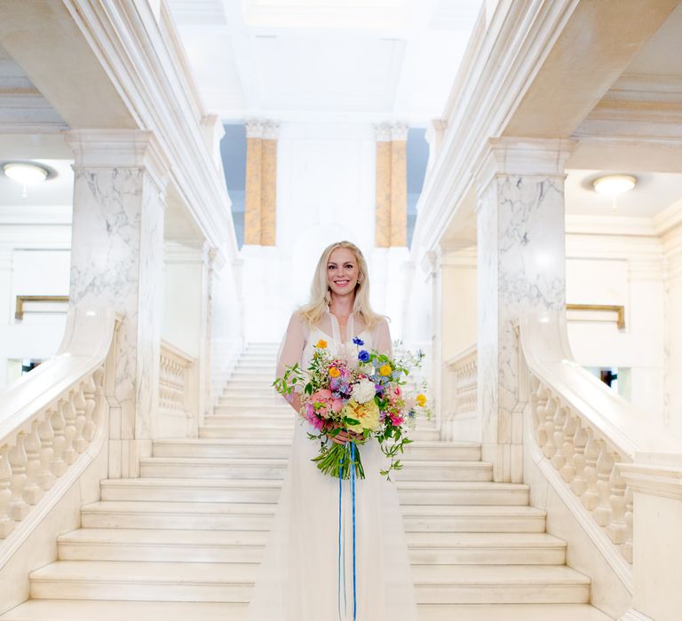 Bride in Charlie Brear Wedding Dress