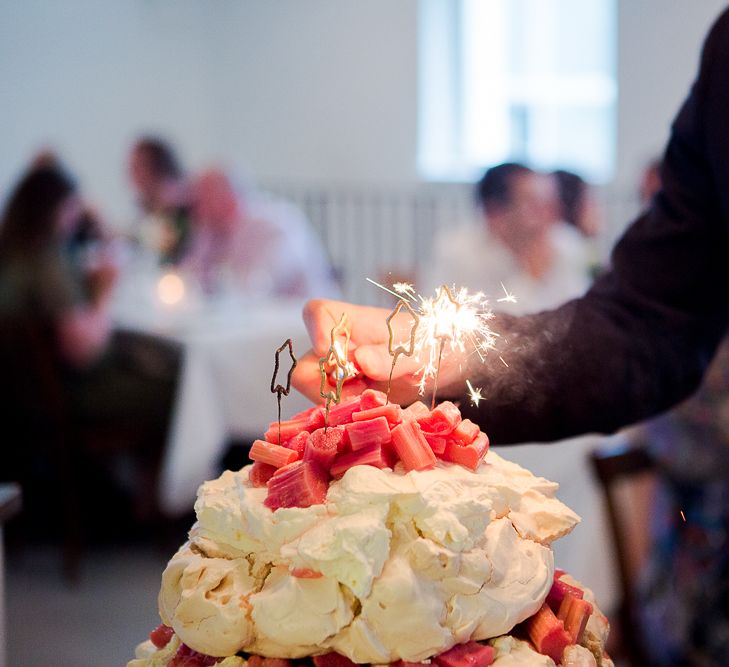 Rhubarb Pavlova Wedding Cake