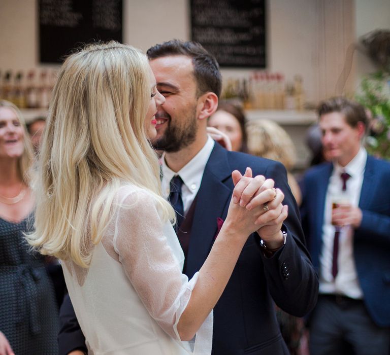 First Dance with Bride in Charlie Brear Wedding Dress & Groom in Paul Smith Suit