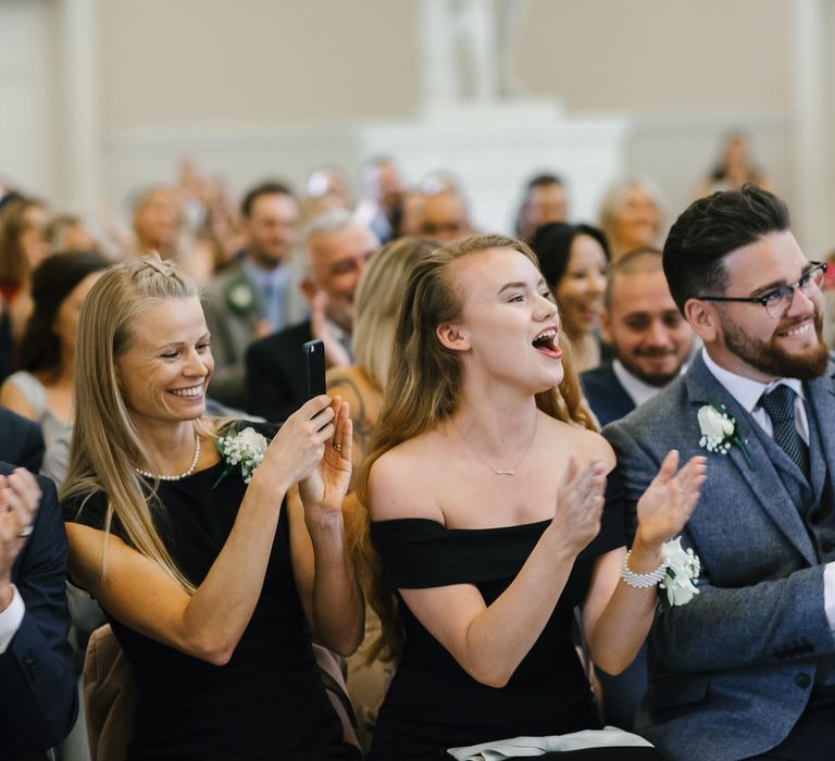 Wedding Guests | Monochrome Wedding at Syon Park London | Chris Barber Photography | Second Shooter Beatrici Photography