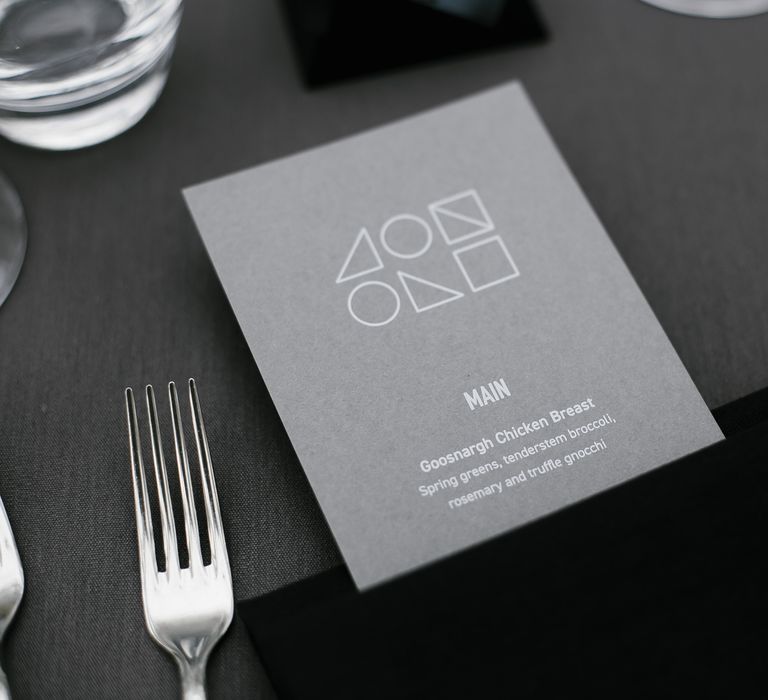 Geometric Wedding Stationery | Monochrome Wedding at Syon Park London | Chris Barber Photography | Second Shooter Beatrici Photography