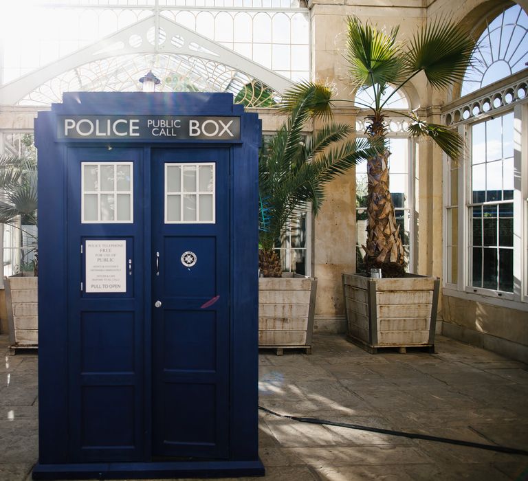 Phone Box Photo Booth | Monochrome Wedding at Syon Park London | Chris Barber Photography | Second Shooter Beatrici Photography