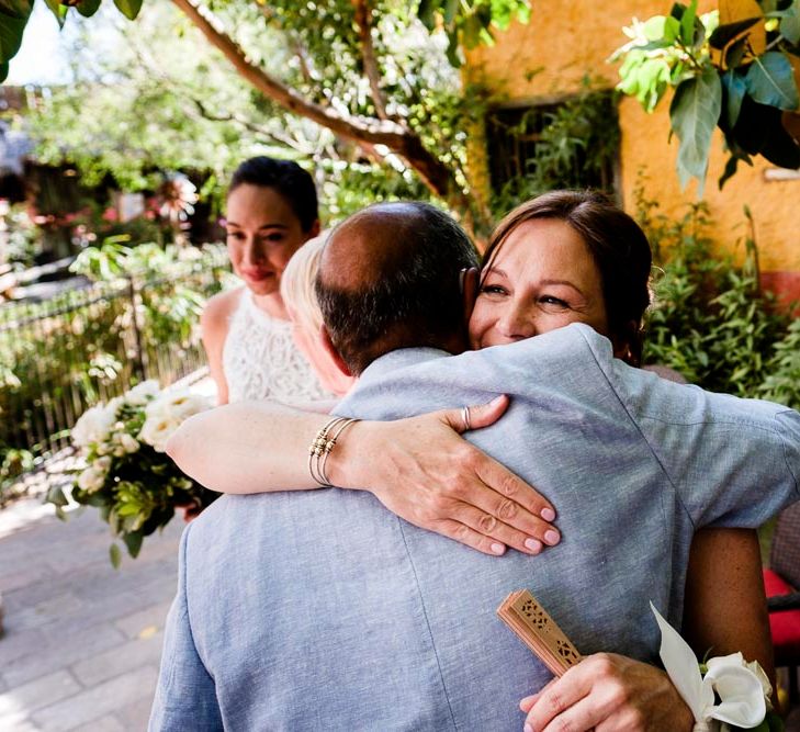 Hugs | Outdoor Ceremony at Boojum Tree in Phoenix, Arizona | Lee Meek Photography