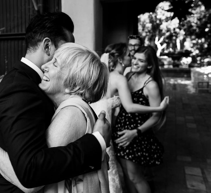 Hugs | Outdoor Ceremony at Boojum Tree in Phoenix, Arizona | Lee Meek Photography