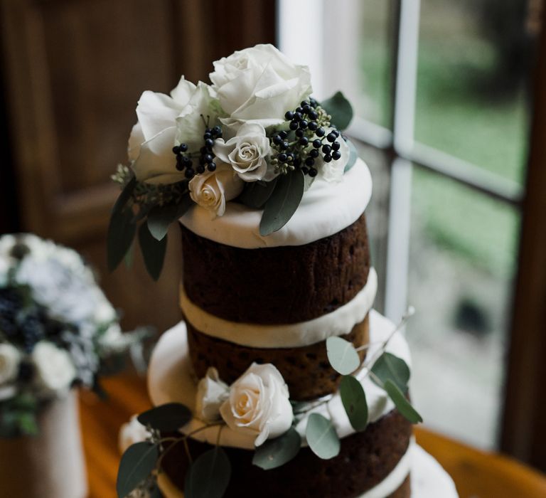 Naked Chocolate Wedding Cake