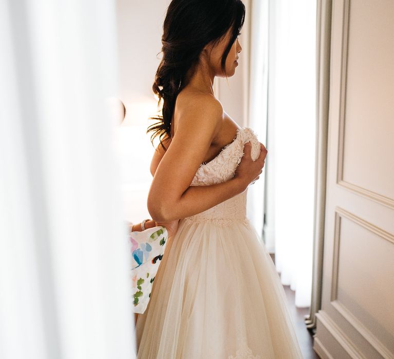 Bridal Preparations | Modern Trousseau Eveline Wedding Dress | Stefano Santucci Studio Photography | Second Shooter Giuseppe Marano | Gattotigre Films