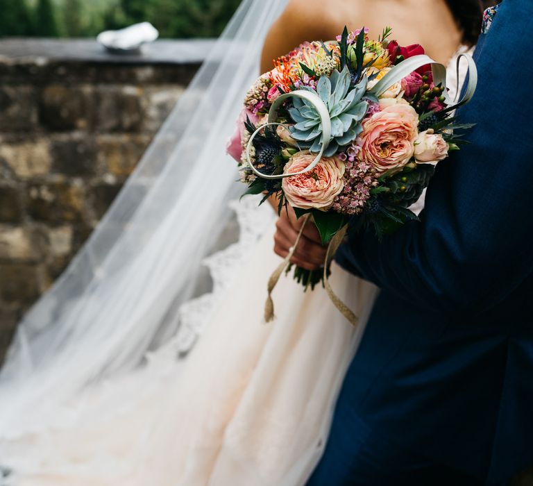 Bright Bouquet with Succulent | Stefano Santucci Studio Photography | Second Shooter Giuseppe Marano | Gattotigre Films