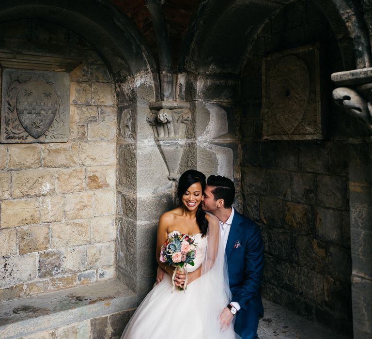 Bride in Modern Trousseau Eveline Wedding Dress | Groom in Suit Supply | Stefano Santucci Studio Photography | Second Shooter Giuseppe Marano | Gattotigre Films