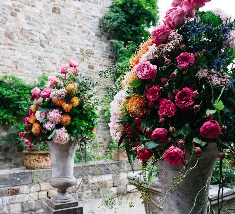 Bright Floral Arrangements | Outdoor Aisle & Altar Style | Stefano Santucci Studio Photography | Second Shooter Giuseppe Marano | Gattotigre Films