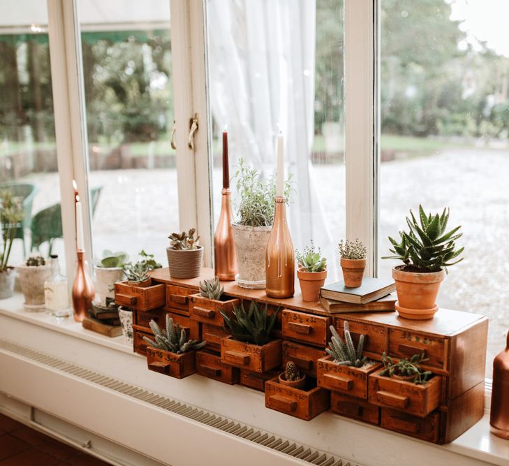 DIY Bottle Wedding Decorations | Farmhouse at Redcoats | Green Antlers Photography