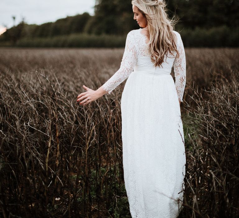 The Bride | Autumnal colours in Summer | Farmhouse at Redcoats | Green Antlers Photography