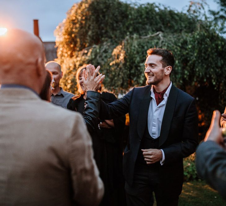 Bride in Charlotte Balbier for this cool Antler themed wedding. Reception Venue: Farmhouse at Redcoats, Little Wymondley. Images by Green Antlers.