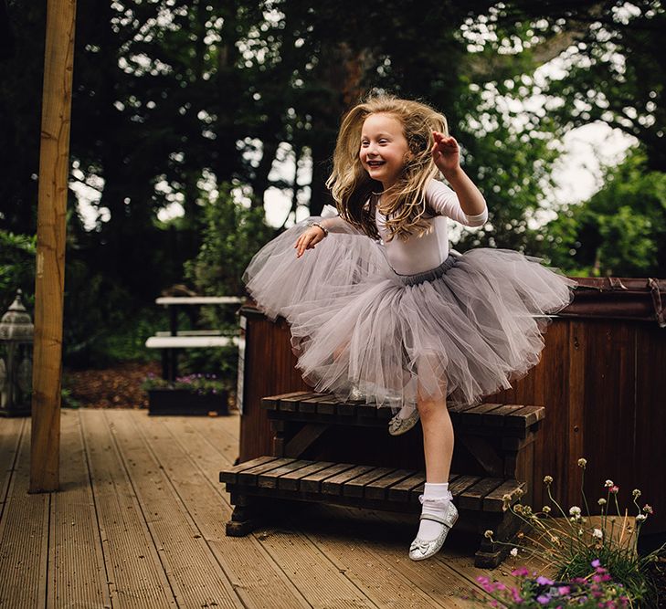 Flower Girl in Grey Tutu from Etsy