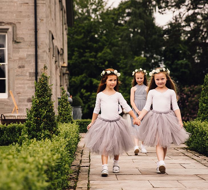 Flower Girls in Grey Tutu's