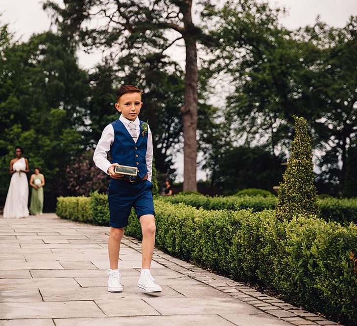 Page Boy in Shorts, Waistcoat & Converse Trainers