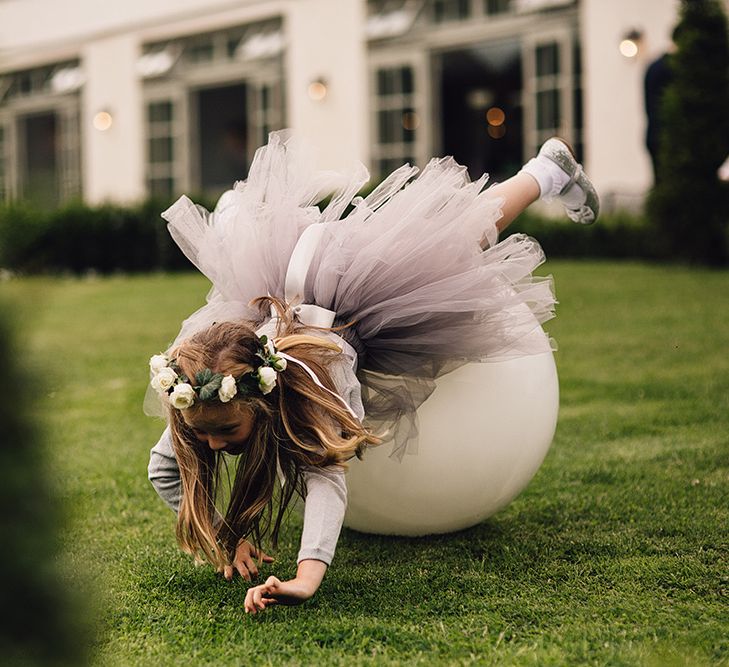 Flower Girl in Grey Tutu