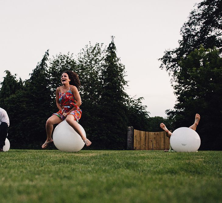 Wedding Guests Space Hopper Race