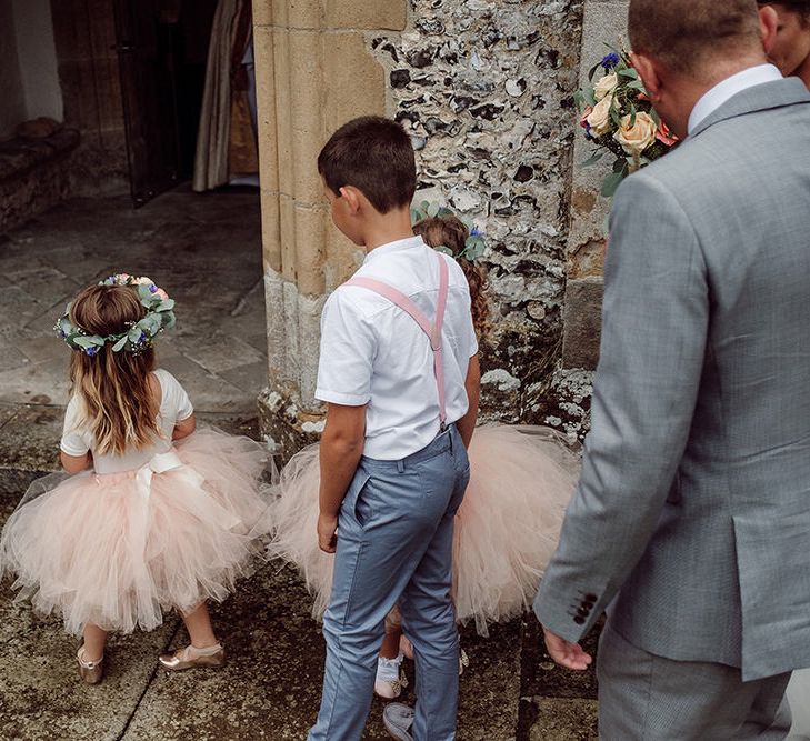 Flower Girl & Page Boys | Traditional Church Wedding Ceremony with Blush Colour Scheme | Jason Mark Harris Photography | Harris Films