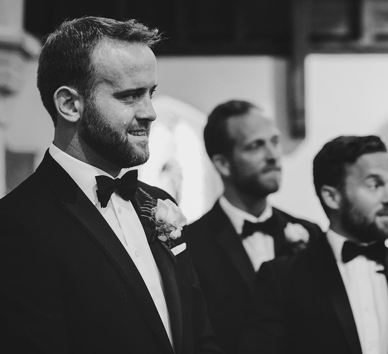 Groom Waiting For Bride In Church