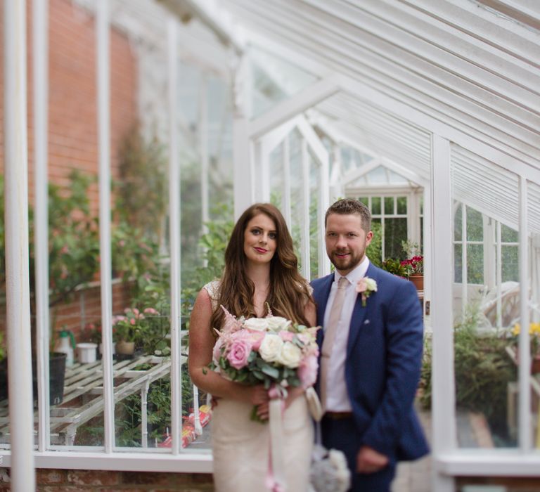 Vintage Inspired Wedding At Yeldersley Hall With Bride In Ronald Joyce And Styling By The Vintage House That Could Images By Roar Photography