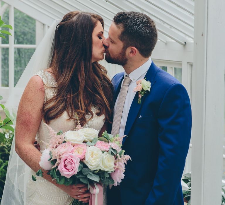 Vintage Inspired Wedding At Yeldersley Hall With Bride In Ronald Joyce And Styling By The Vintage House That Could Images By Roar Photography