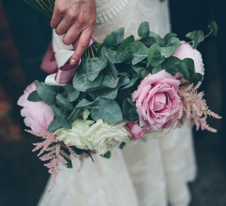 Vintage Inspired Wedding At Yeldersley Hall With Bride In Ronald Joyce And Styling By The Vintage House That Could Images By Roar Photography