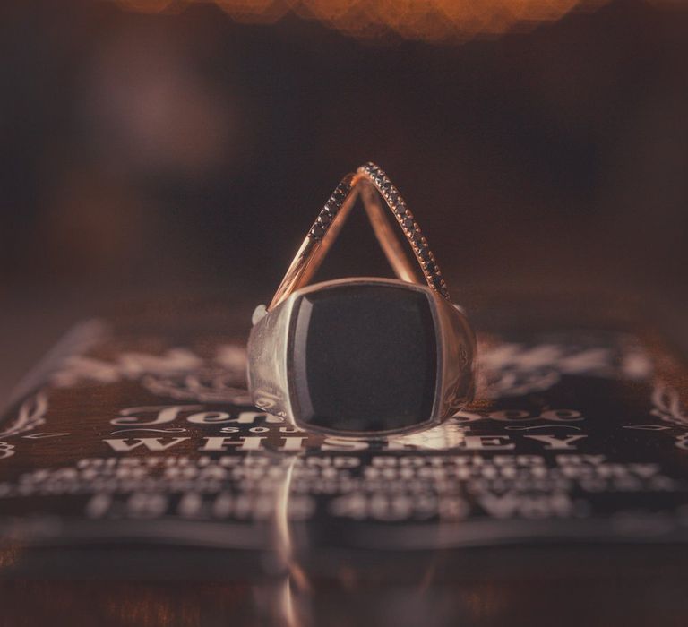 Black Diamond Engagement Ring