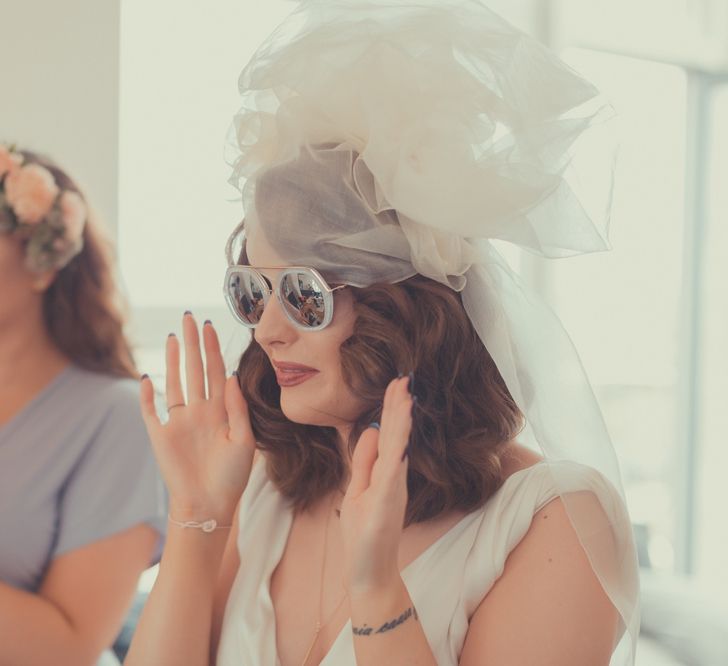 Stylish Bride in Alice Temperley Wedding Dress & Chloe Haywood London Veil