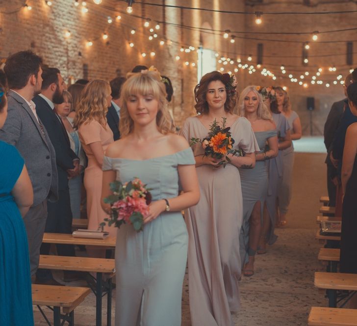 Bridesmaids Rustic Barn Entrance