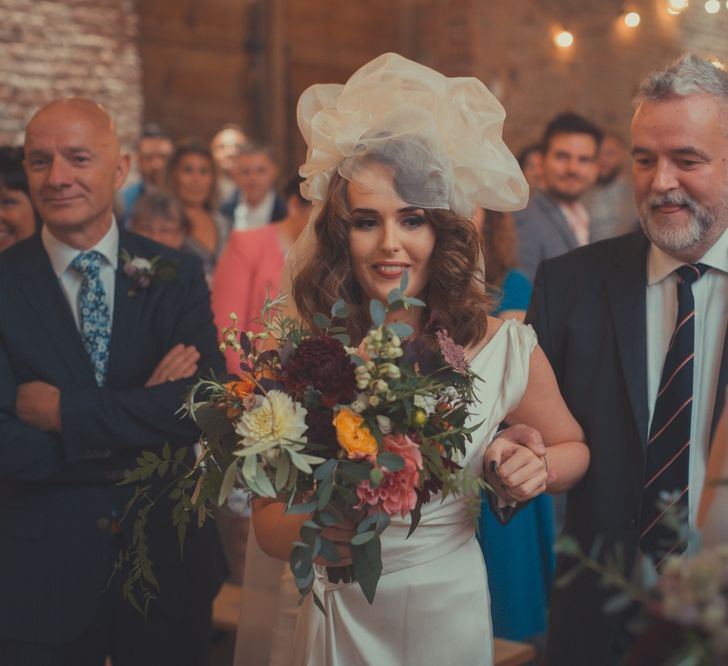 Stylish Bride in Alice Temperley Wedding Dress & Chloe Haywood London Veil