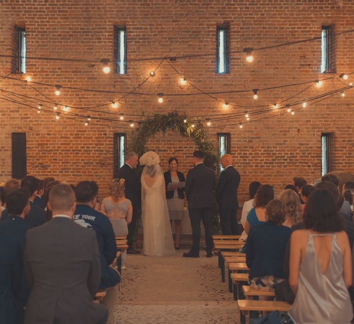 Rustic Wedding Ceremony at Tithe Barn in Hampshire