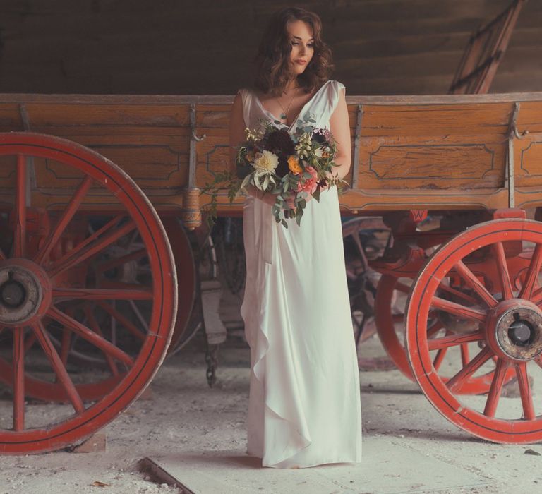 Stylish Bride in Alice Temperley Wedding Dress