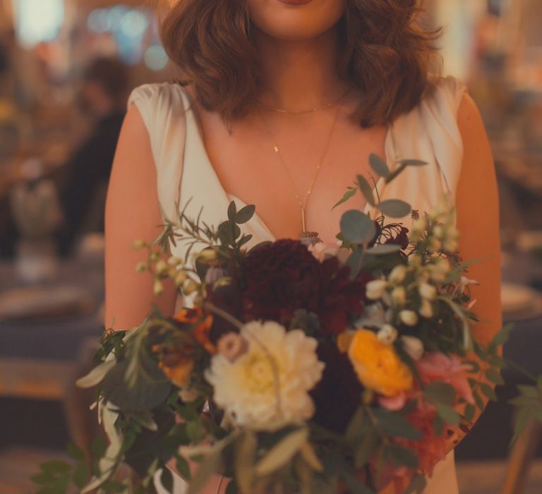 Stylish Bride in Alice Temperley Wedding Dress