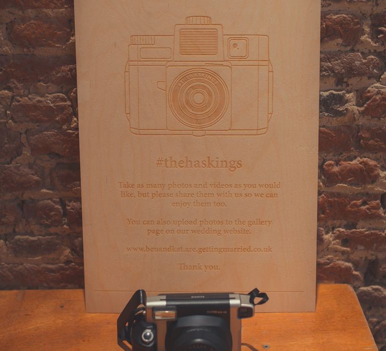 Engraved Wooden Instagram Sign