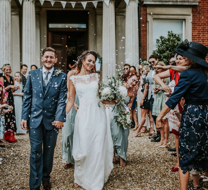 Bride & Groom Confetti Portrait