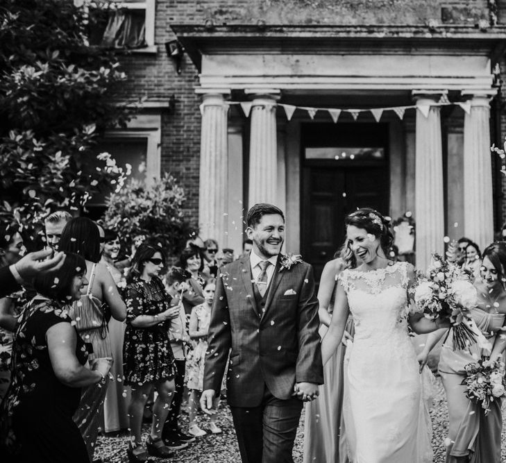 Bride & Groom Confetti Portrait