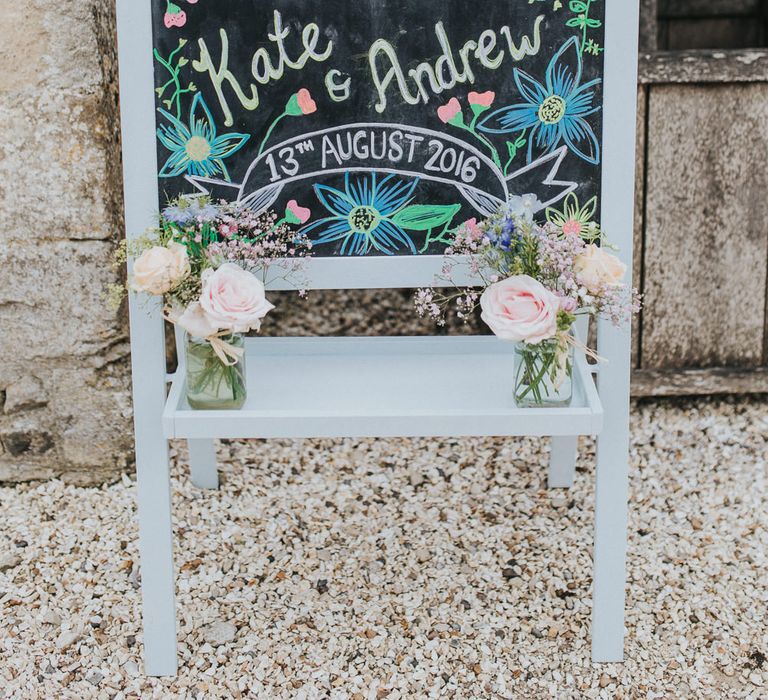 A Cotswold rustic wedding with mismatched bridesmaid dresses