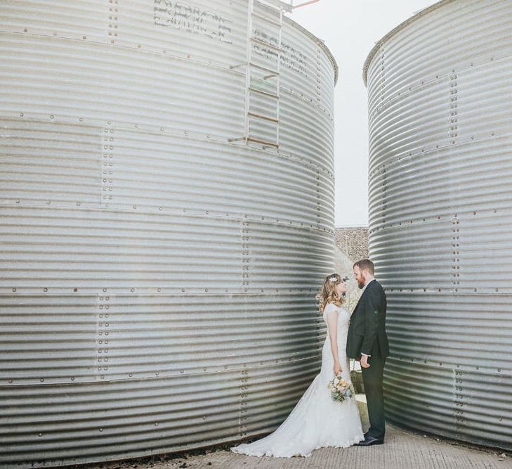 A Cotswold rustic wedding with mismatched bridesmaid dresses