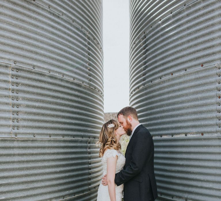 A Cotswold rustic wedding with mismatched bridesmaid dresses