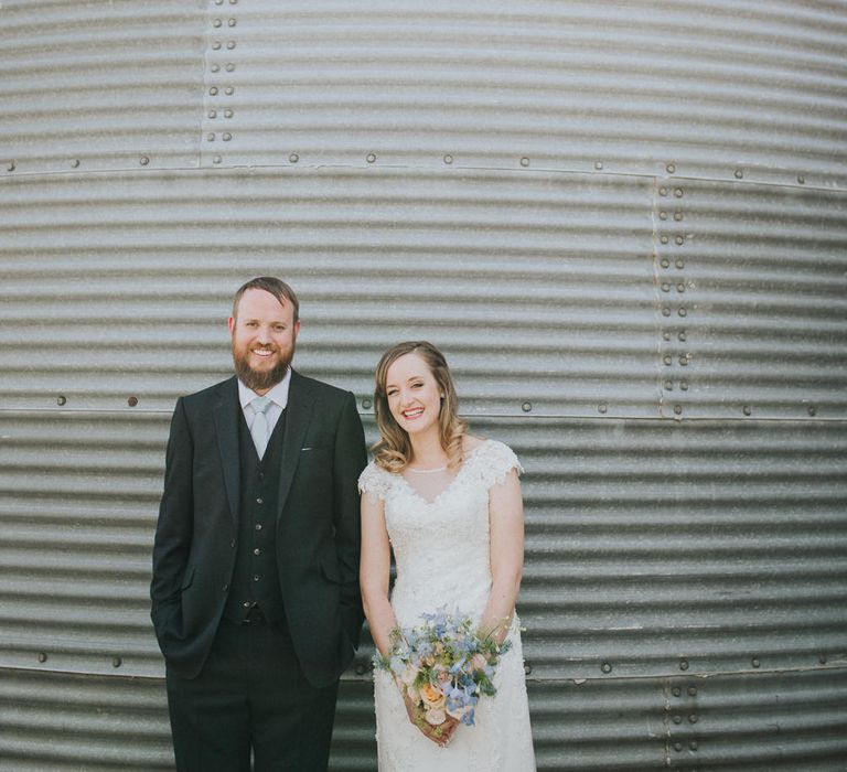 A Cotswold rustic wedding with mismatched bridesmaid dresses