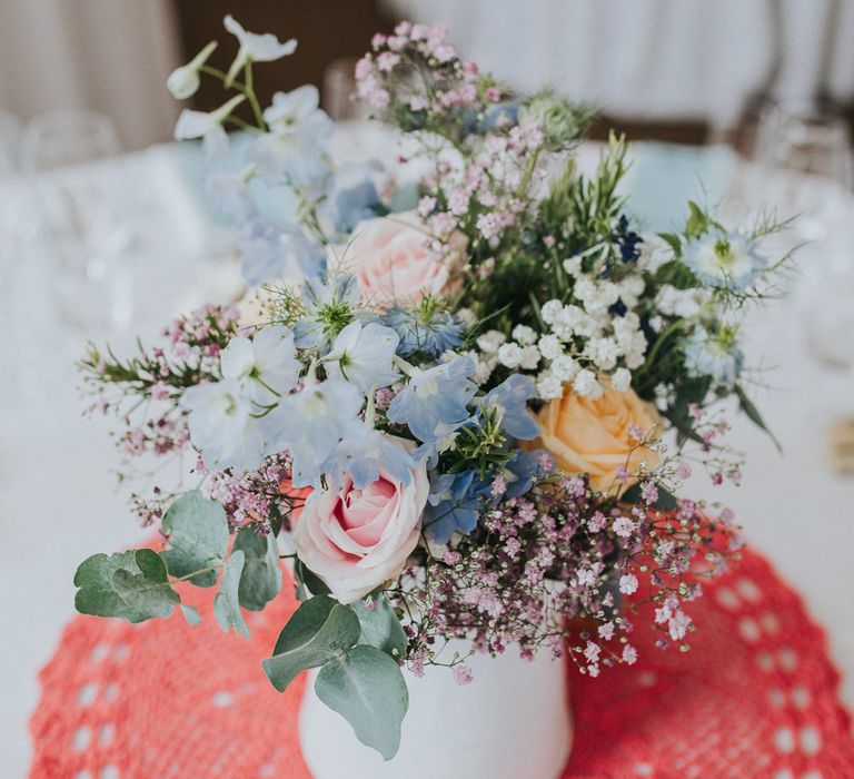 A Cotswold rustic wedding with mismatched bridesmaid dresses