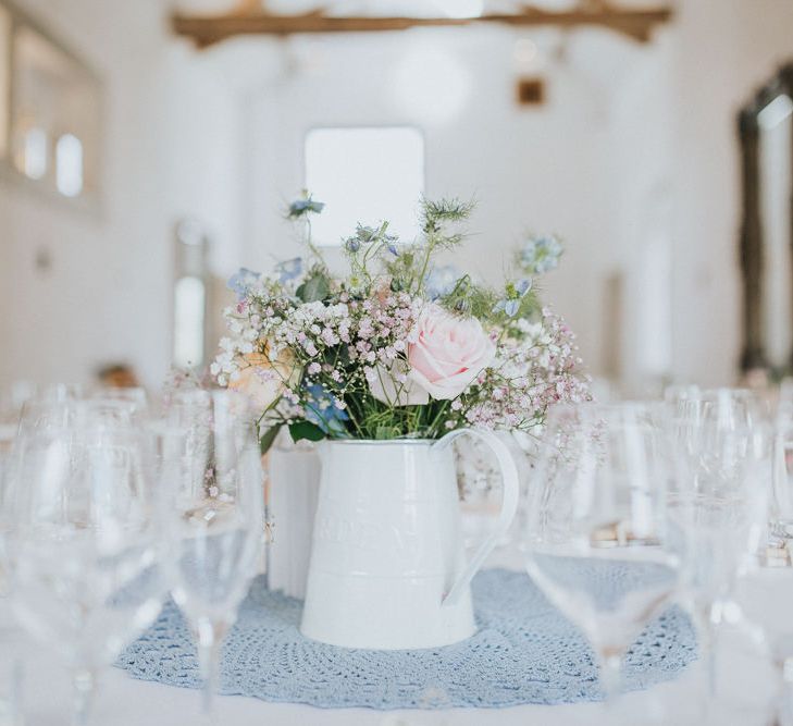 A Cotswold rustic wedding with mismatched bridesmaid dresses