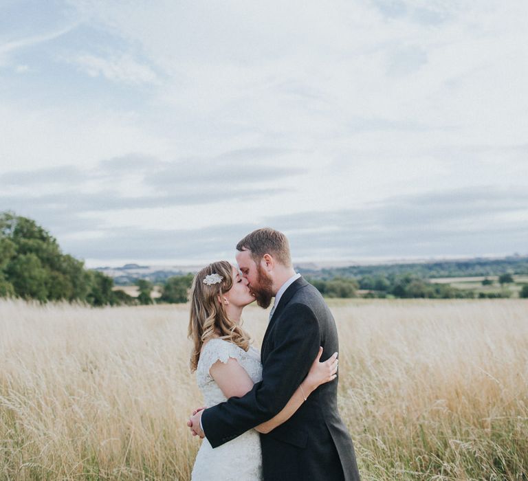 A Cotswold rustic wedding with mismatched bridesmaid dresses